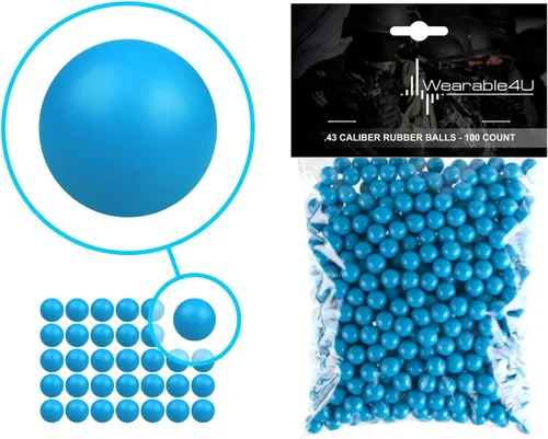 Vista 8 de . Pelotas de goma reutilizables para pistolas de paintball, 43 o 0.50 o 0.68 Cal