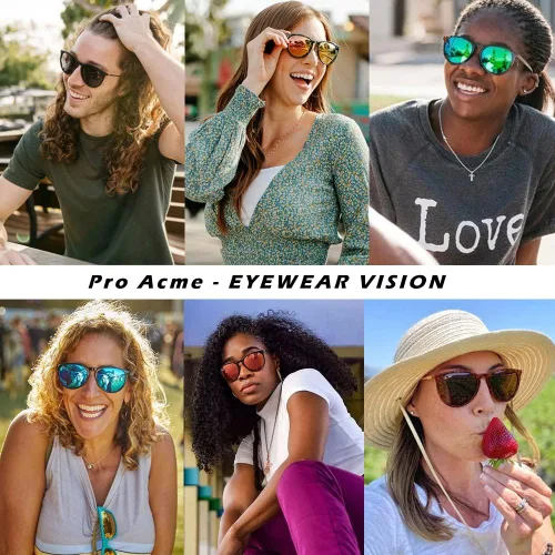Vista 2 de Gafas de sol polarizadas para mujer estilo redondo clásico 100 protección UV