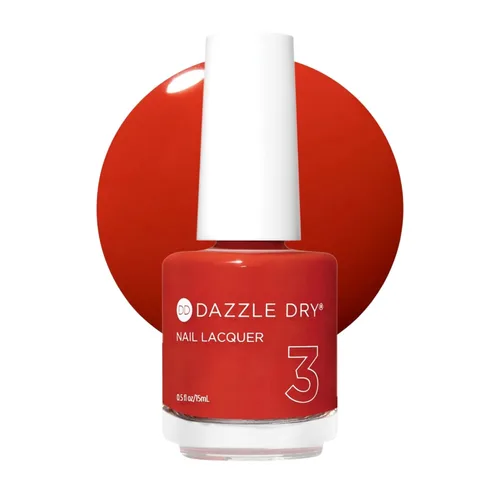 Dazzle Dry Esmalte de uñas (paso 3) - Ascua - Un rojo quemado con sutiles matices naranjas. Brillo de cobertura completa. (0.5 fl oz)