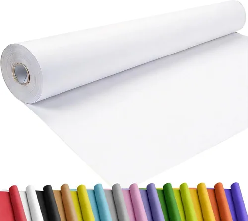 Vista 22 de SMART&CASUAL Papel de regalo negro de 17.8 x 760 pulgadas (63 pies) de papel kraft para regalo, tablón de anuncios, ramos, flores, niños, embalaje