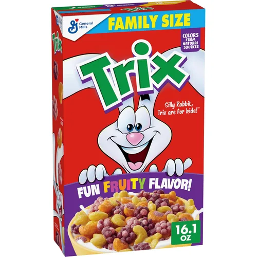 Vista 14 de Trix Cereal de desayuno, 6 formas afrutadas, hecho con grano entero, 10.7 onzas Grano entero, buena fuente de calcio, 12 vitaminas y minerales