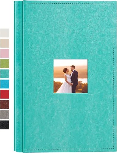 Vista 37 de potricher Álbum de fotos pequeño de 4 x 6 pulgadas, 100 fotos, cubierta de cuero, libro de fotos con 100 bolsillos horizontales para familia, boda