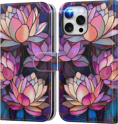 Vista 67 de DEENAKIN Funda tipo cartera para iPhone 15 con tarjetero + clip para efectivo, bloqueo RFID, protección contra caídas de grado militar y obras