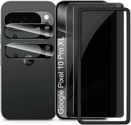 Vista 10 de Protector de pantalla de privacidad para Motorola Moto Edge 2026 con protector de lente de cámara, dureza 9H, vidrio templado antiarañazos, auto