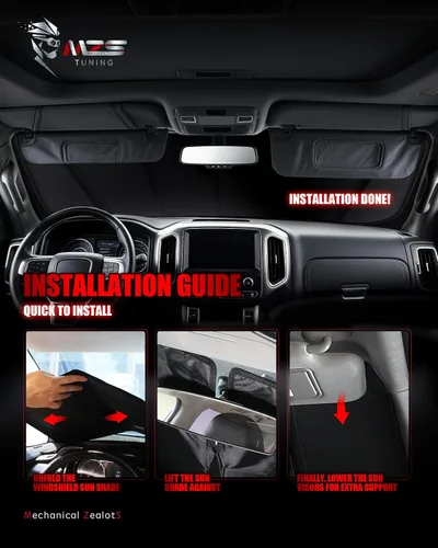 Vista 7 de MZS Windshield Sun Shade Compatible with CRV 2023-2026