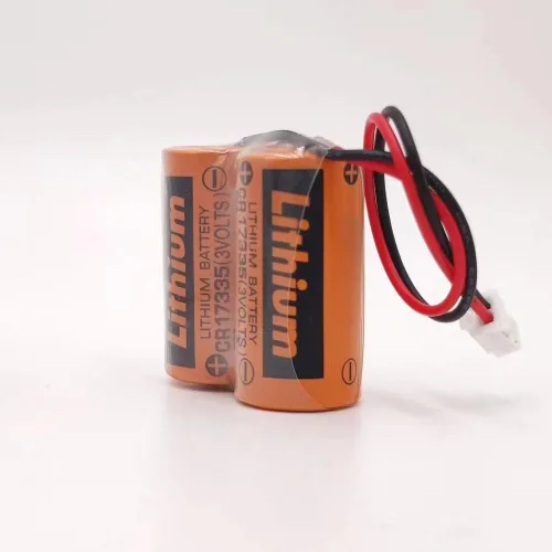 Vista 5 de (2 piezas) MR-BAT6V1 2CR17335A WK17 6V 1800mAh PLC batería para J4 servo PLC batería con enchufe