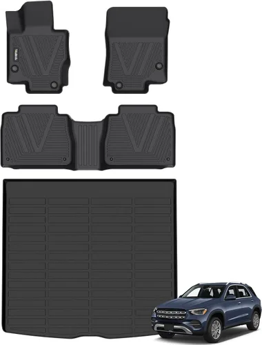 Vista 47 de Tapetes de piso para todo clima y forro de carga con respaldo para Chevrolet Suburban de 7 asientos 2021-2025 / GMC Yukon XL de 7 asientos