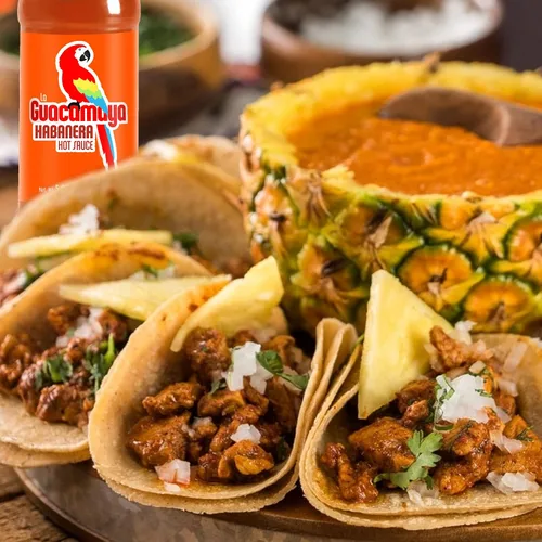 Vista 2 de La Guacamaya Salsa picante Habanera (5.07 fl.oz.) - Salsa picante mexicana con pimienta habanero - Salsa picante - Salsa picante Comida mexicana