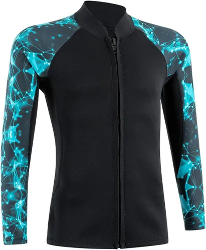 Vista 8 de Traje de neopreno de 0.079 pulgadas (0.079 in), chaqueta térmica de manga larga, traje de buceo para hombres y mujeres, buceo, surf, natación