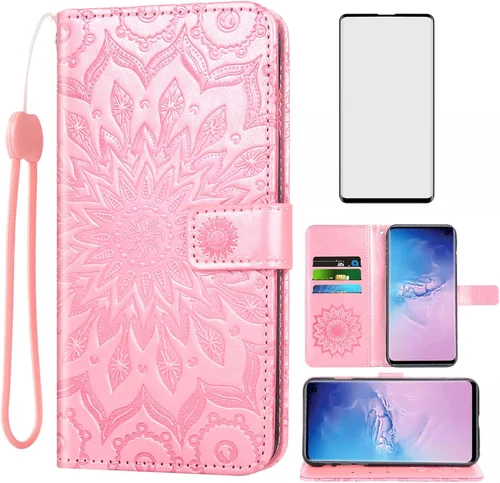 Vista 11 de Asuwish Funda de teléfono para Samsung Galaxy S10 Plus con protector de pantalla de vidrio templado, funda delgada de cuero, soporte para tarjetas