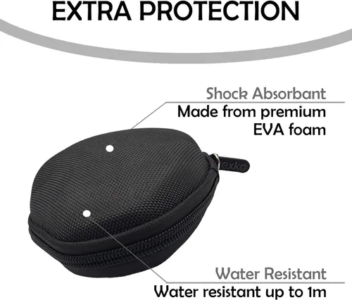 Vista 3 de Funda de viaje para mouse compatible con Logitech Ergo M575 Mouse inalámbrico Trackball para computadora, solo funda (negro/gris)
