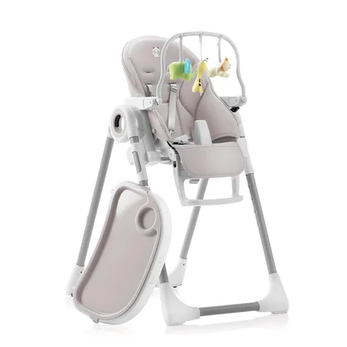 Vista 10 de Silla alta para bebé ajustable a 7 alturas diferentes - Sillas altas plegables para bebés y niños pequeños - Silla para comer de bebé - Azul