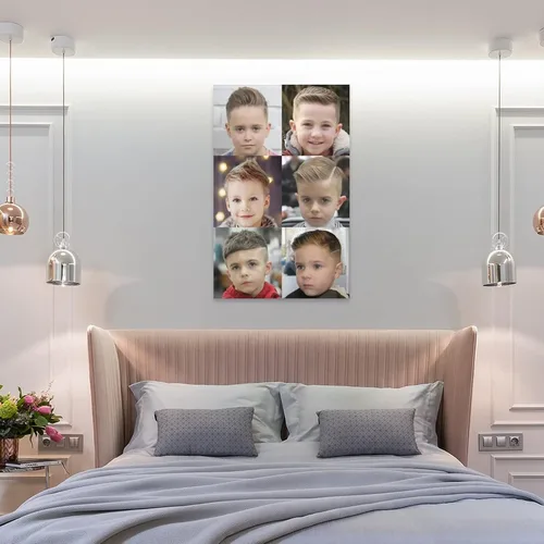 Vista 8 de Póster de guía de peluquería para niños, arte de pared, lienzo, decoración de pared, decoración del hogar, sala de estar, estética, 12 x 18 pulgadas