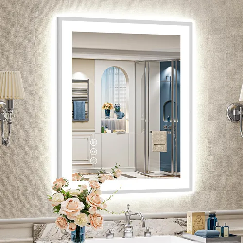 Vista 21 de 24x32 LED Bathroom Mirror, Backlit & Front Lit Lighted Mirror Retroiluminado+luz frontal