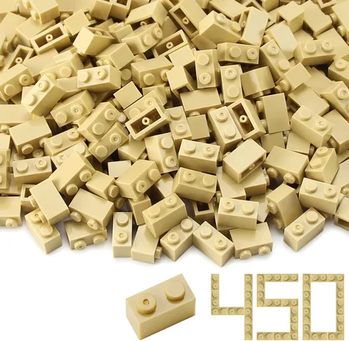 Vista 7 de Ladrillos de 1 x 2 a granel, 450 piezas multicolores clásicas básicas, construcción creativa, juego de bloques, accesorios de juguete compatibles