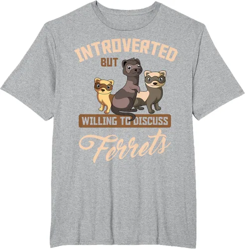 Vista 81 de Camiseta para amantes de los animales de los hurones, Negro, S