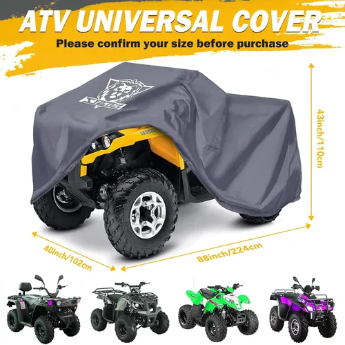 Vista 6 de XYZCTEM Cubierta de ATV de alta calidad, protección de tela Oxford contra el agua, los rayos UV, el viento. Cubierta cuádruple para Can-am, Suzuki