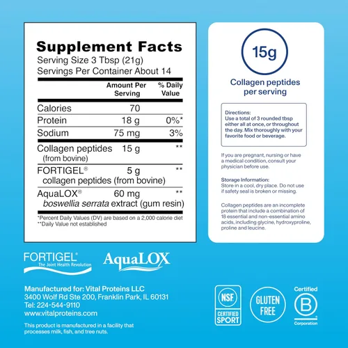 Vista 3 de Vital Proteins Active Complex, 20g Collagen Peptides, 10.37oz