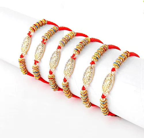 Vista 4 de BONITTER 612 PCS Virgin MarySaint BenedictSaint Jude bracelet Rosary Handmade Red Knot String Bracelets Luck bracelet Men Or Women As Gifts and Used