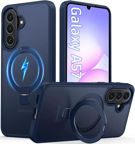 Vista 63 de Oterkin Funda para Google Pixel 10a con soporte magnético de giro de 360° [compatible con MagSafe] [antideslizante] [15 pies] a prueba de golpes