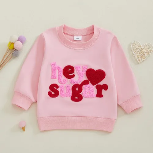 Vista 46 de Sudadera con cuello redondo para el día de San Valentín para bebé, niña, niño, para el día de San Valentín