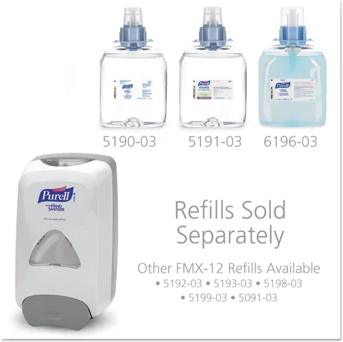 Vista 7 de PURELL FMX-12 dispensador de espuma desinfectante de manos estilo pulsador, gris paloma, para recarga de espuma desinfectante de manos PURELL FMX-12