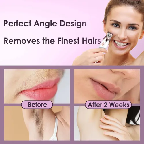 Vista 3 de gurelax - Depiladora facial para mujeres, depiladora facial gurelax para cara, labios, sistema de depilación 2 en 1, para todas las edades y tipos