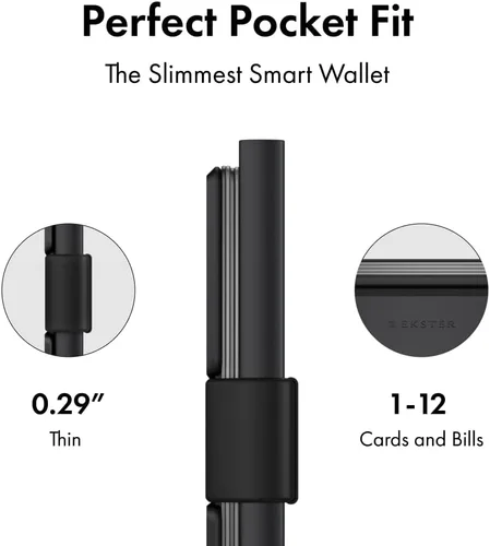 Vista 32 de Ekster Aluminum Cardholder Wallet for Men Metal Wallets with RFID Blocking Layer Slim & Minimalist Aluminum Wallet with Push Button for Quick