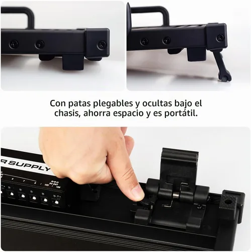 Vista 2 de GUITTO Pedalera de guitarra, diseño seguro con clip de aleación de aluminio con bolsa de transporte, no necesita adhesivo para pedales de efectos