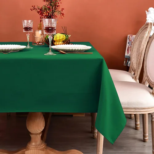 Vista 39 de MEANMOY Mantel cuadrado de poliéster lavable, resistente al agua y a las manchas, de 210 GSM, de 54 x 54 pulgadas, mantel de mesa rectangular sin