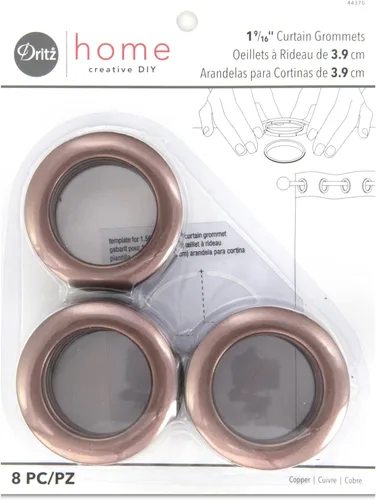 Vista 19 de Dritz Ojales de cortina dorados antiguos de 1 pulgada, 8