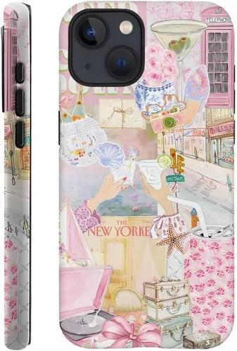 Vista 27 de Compatible con iPhone 13, Funda para teléfono duradera y a prueba de golpes con diseño de estantería de otoño - Calabaza de otoño Otoño Otoño
