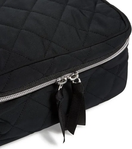 Vista 3 de Organizador de viaje colgante con cremallera de sarga de rendimiento para mujer, Negro