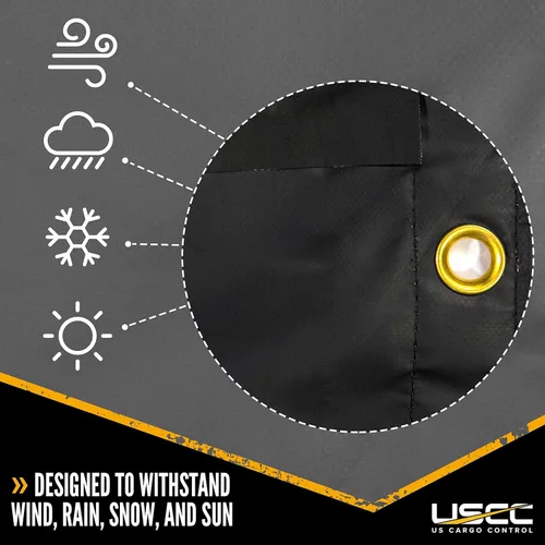 Vista 8 de US Cargo Control Lona de madera ligera de 3 piezas, material impermeable de poliéster recubierto de PVC de 14 onzas, protección duradera para tu