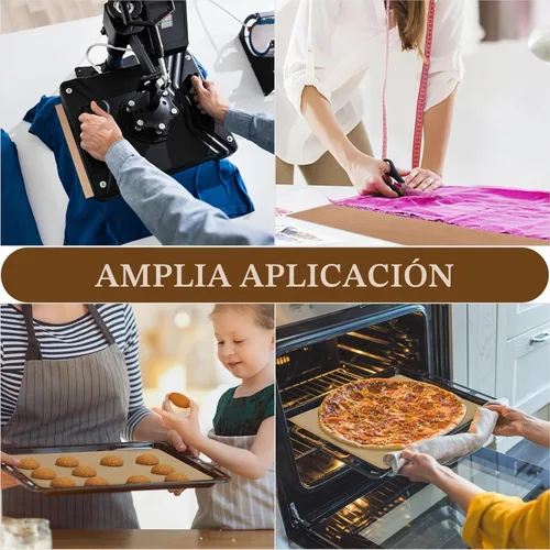 Vista 5 de Selizo Paquete de 5 láminas de teflón para prensa de calor, papel protector de transferencia de calor de gran tamaño resistente al calor para Cricut