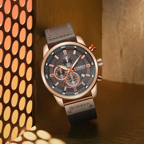 Vista 2 de FANMIS Reloj deportivo de cuarzo analógico militar para hombre, cronógrafo, clásico, casual, vestido de negocios, impermeable, reloj de pulsera