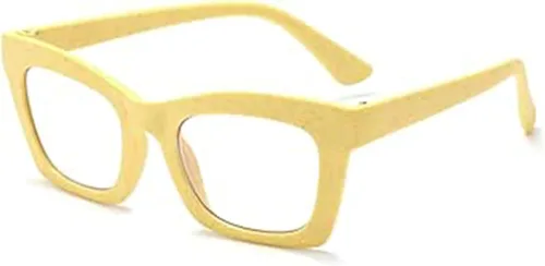 Vista 7 de Oprah Style - Lentes de lectura cuadrados con bloqueo de luz azul para mujeres y lectores de computadora Z05 Beige