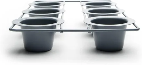 Vista 12 de Fox Run Molde Antiadherente para Popovers, Molde para Pudín Yorkshire de 6 Tazas, Gris