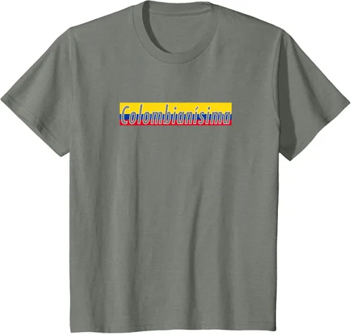 Vista 71 de Camisas Colombianisima Colombia para mujer Bandera de Colombia, Negro, S
