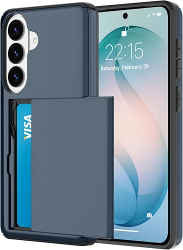 Vista 81 de Funda tipo cartera para Samsung Galaxy S22 con ranura para 2 tarjetas de crédito Funda a prueba de golpes Hybrid Heavy Duty Protection Armor Funda