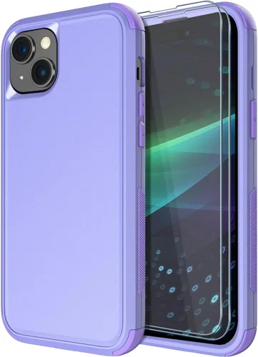 Vista 17 de Diverbox Funda para iPhone 15 [a prueba de golpes] [a prueba de caídas] [protector de pantalla de vidrio templado], funda de protección resistente