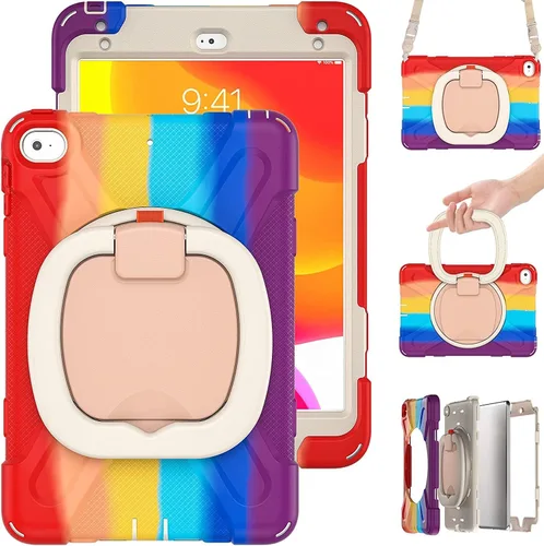 Vista 35 de Funda infantil para iPad mini 7 (A17 Pro) 2024/Mini 6 8.3 pulgadas Funda resistente a prueba de golpes con correa de mano, correa de hombro, Negro