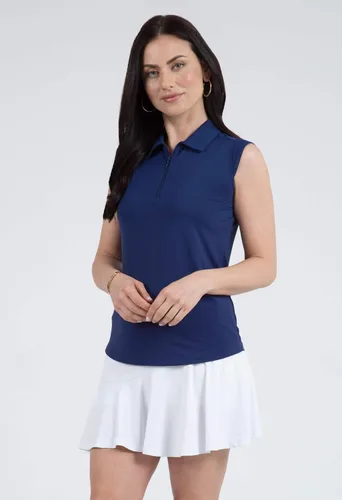 Vista 3 de IBKUL 84000 - Polo de protección solar UPF 50+ para mujer, Azul