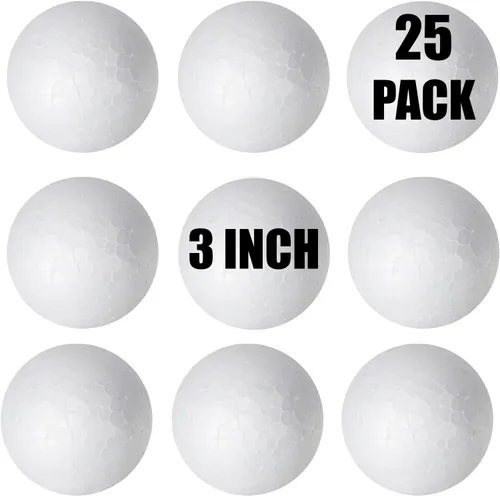 Vista 10 de Paquete de 100 bolas de espuma de 2 pulgadas, bolas grandes para manualidades, manualidades para el hogar, proyecto escolar, paquete de valor a