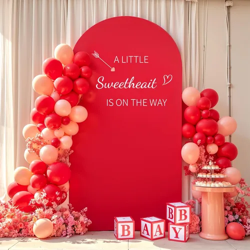 Vista 125 de Baby Blue Arch Backdrop Cover, 6FT Spandex Fitted Wedding Arch Stand Covers Round Top Chiara Backdrop Cover for Birthday Party Ceremony Banquet Azul