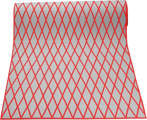 Vista 12 de 102.3" X 45.2" pulgadas, patrón de diamante, cubierta marina autoadhesiva, suelo de barco, cubierta de espuma EVA marina, antideslizante, para Gris