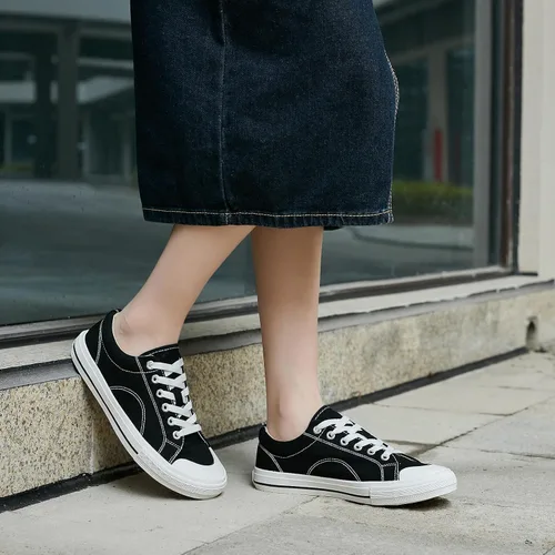 Vista 7 de VERDASCO Zapatos deportivos de lona casuales para mujer, con plantilla gruesa, cómodos, para caminar, zapatos de tenis para mujer