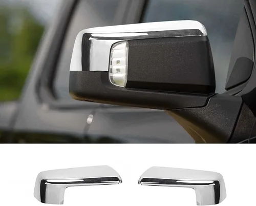 Vista 8 de Voodonala Para Chevy Silverado 2019 + cubierta de espejo lateral compatible con Chevrolet Silverado/GMC Sierra 1500 2019-2022 (negro, ABS, 2 piezas)