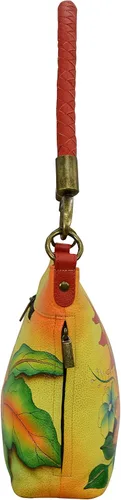 Vista 4 de Anna by Anuschka Womens Hand Painted Genuine Leather Shoulder Hobo