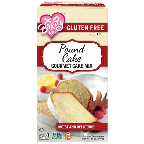 Vista 9 de XO Baking Co. Mezcla gourmet para pastel de zanahoria sin gluten; contiene zanahorias reales; sin OGM; kosher; sin arroz; sin soja; sin lácteos; sin